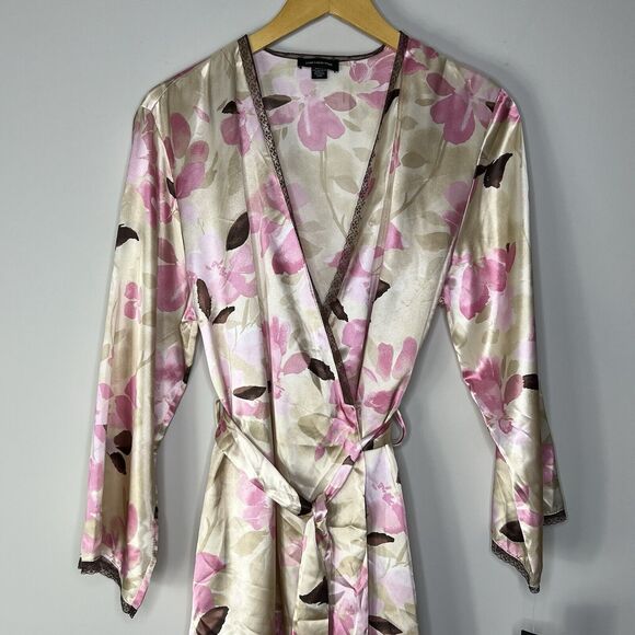 NWT Jones New York Floral Robe With Lace and Pockets Women S/M Summer Rendezvous - Picture 2 of 12